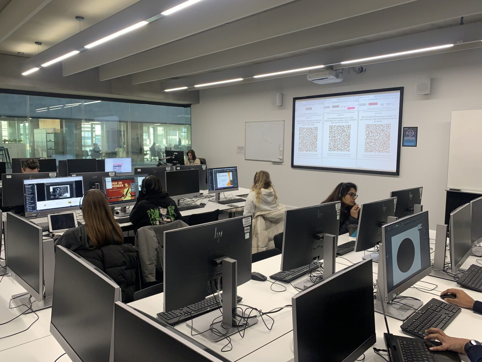 Students in a computer lab