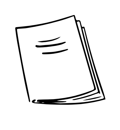 Line drawing of a book