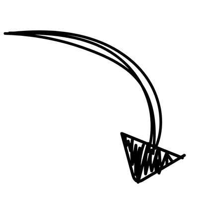 Black sketched arrow 