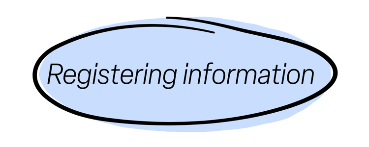 Registering information