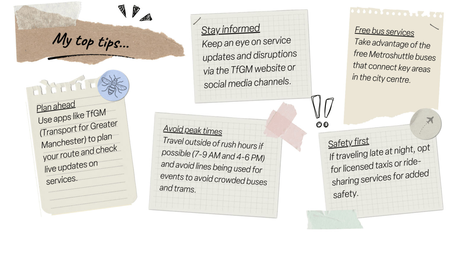 Top tips notes